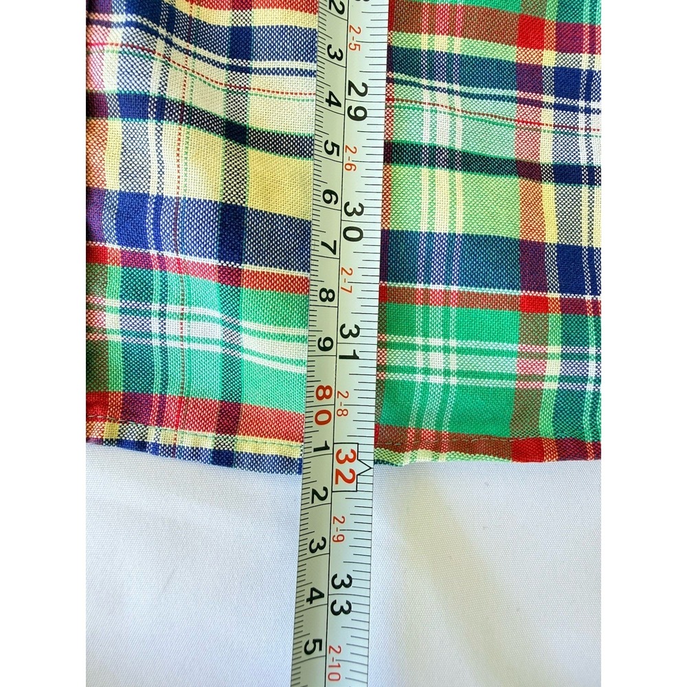 Vintage Tommy Hilfiger Colorful Plaid Crest Shirt Men XL Button Up Short Sleeve - Picture 7 of 9